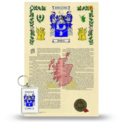 Rudican Armorial History and Keychain Package