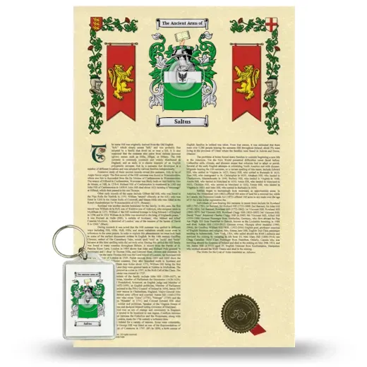 Saltus Armorial History and Keychain Package