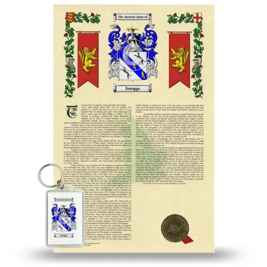 Scroggs Armorial History and Keychain Package