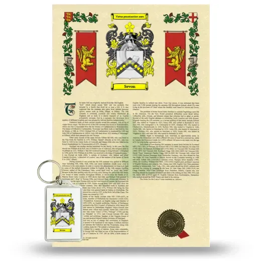 Sevon Armorial History and Keychain Package
