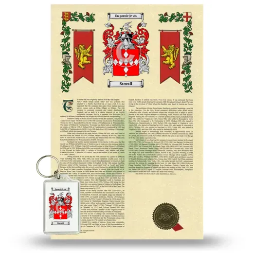 Stovall Armorial History and Keychain Package