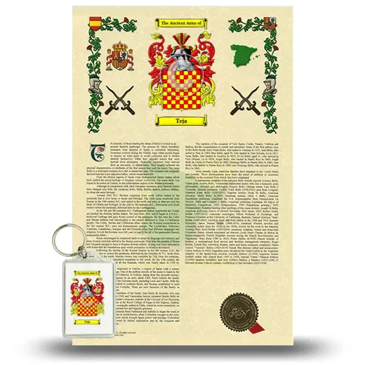 Teja Armorial History and Keychain Package