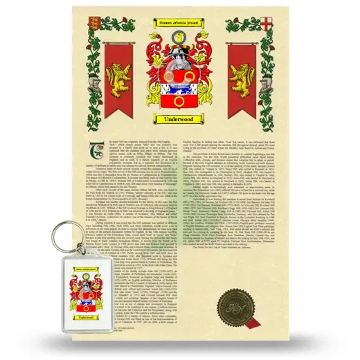 Underwood Armorial History and Keychain Package