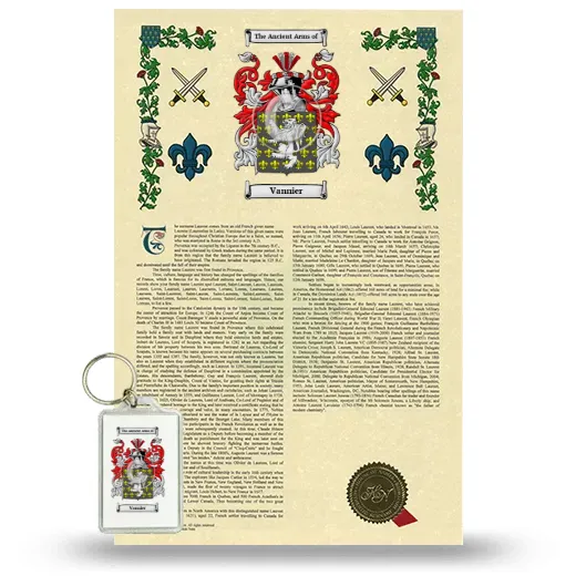 Vannier Armorial History and Keychain Package