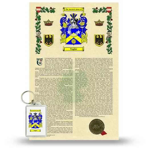 Vogler Armorial History and Keychain Package