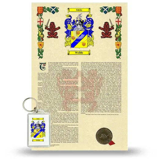 Walldy Armorial History and Keychain Package