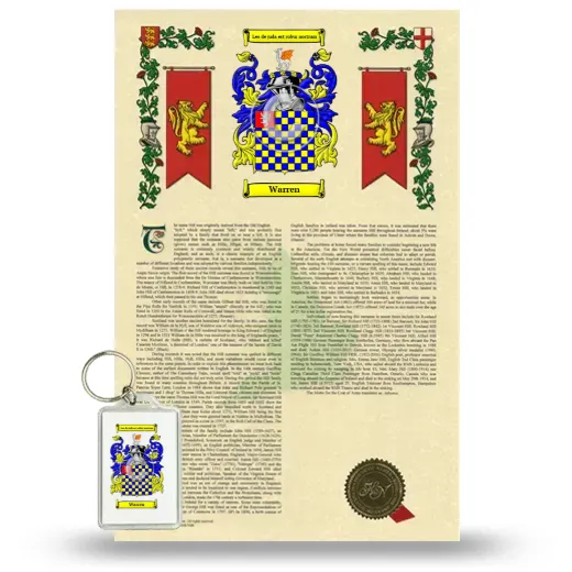 Warren Armorial History and Keychain Package