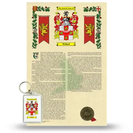 Weland Armorial History and Keychain Package