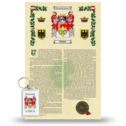Wicked Armorial History and Keychain Package