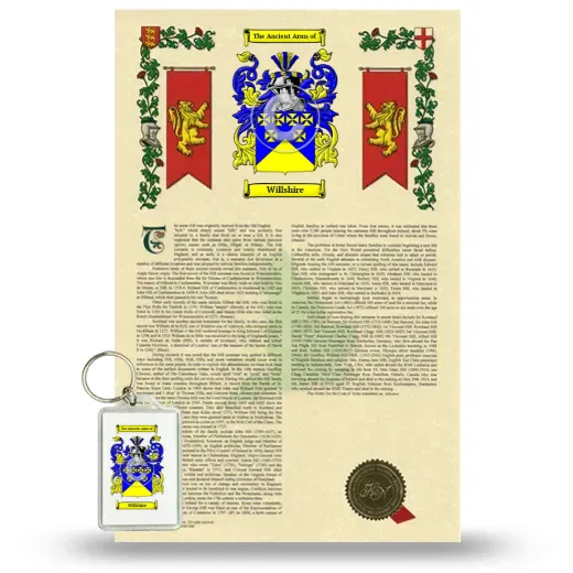 Willshire Armorial History and Keychain Package