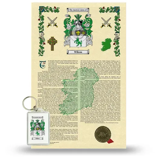 Wilson Armorial History and Keychain Package