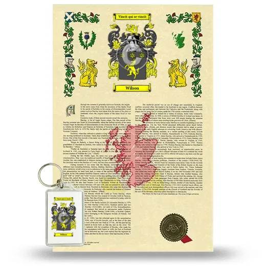 Wilson Armorial History and Keychain Package