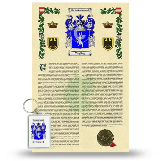 Yingling Armorial History and Keychain Package