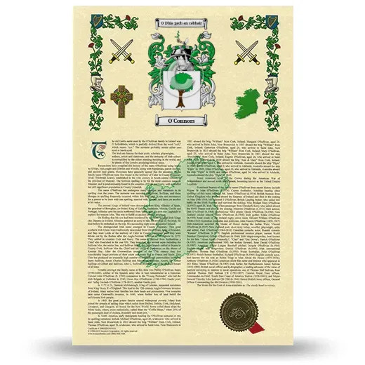 O'Connors Armorial History with Coat of Arms