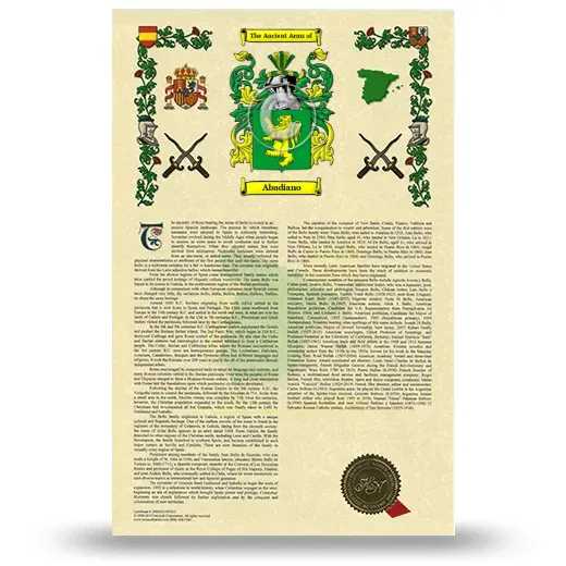 Abadiano Armorial History with Coat of Arms