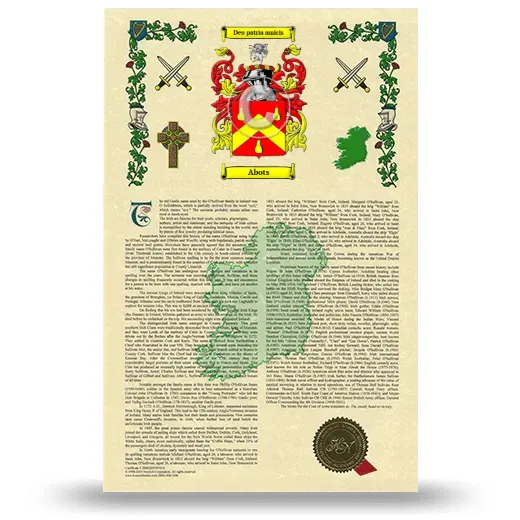 Abots Armorial History with Coat of Arms