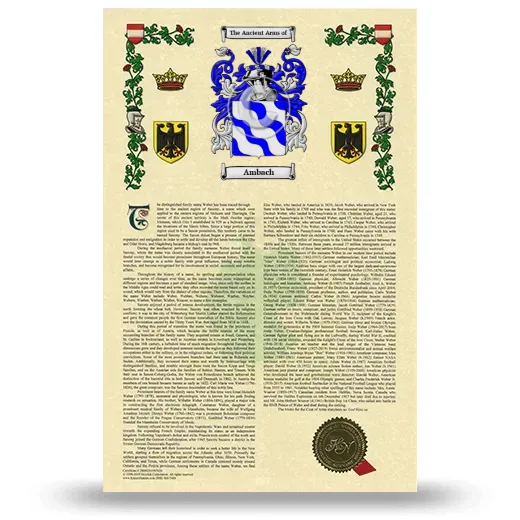 Ambach Armorial History with Coat of Arms