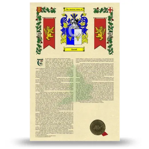 Ascot Armorial History with Coat of Arms