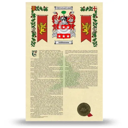 Ashburnam Armorial History with Coat of Arms