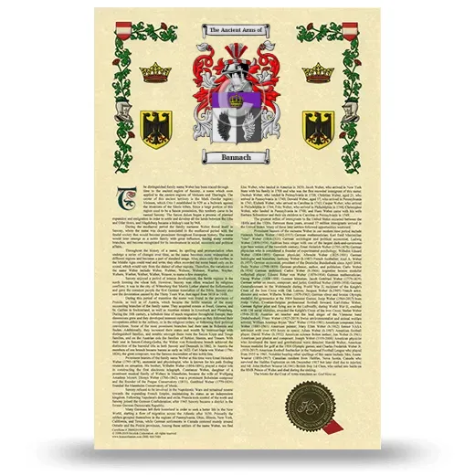 Bannach Armorial History with Coat of Arms