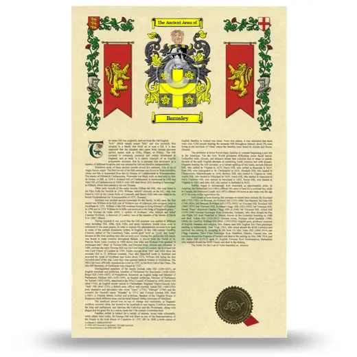 Barnsley Armorial History with Coat of Arms
