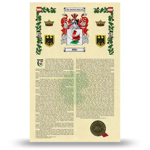 Bible Armorial History with Coat of Arms