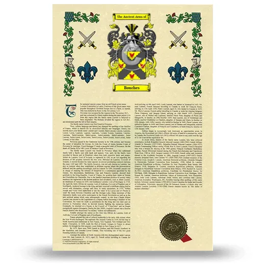 Bouches Armorial History with Coat of Arms