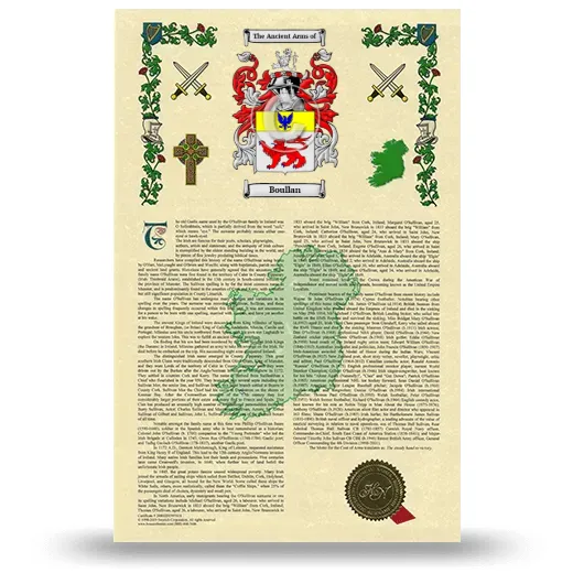 Boullan Armorial History with Coat of Arms