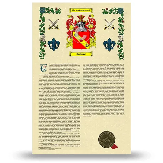 Brabant Armorial History with Coat of Arms