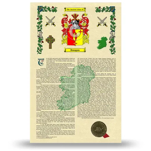 Brangan Armorial History with Coat of Arms