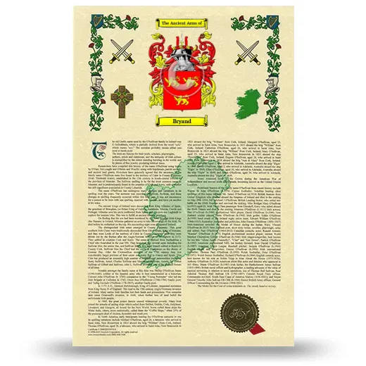 Bryand Armorial History with Coat of Arms