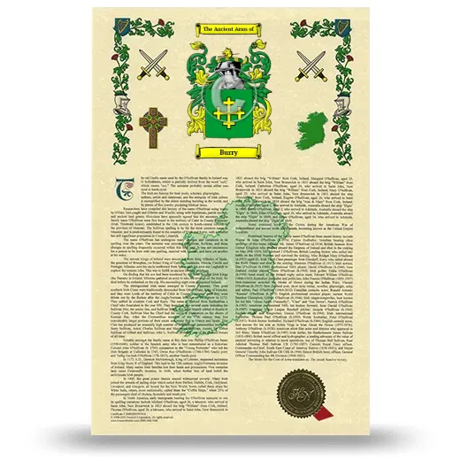 Burry Armorial History with Coat of Arms
