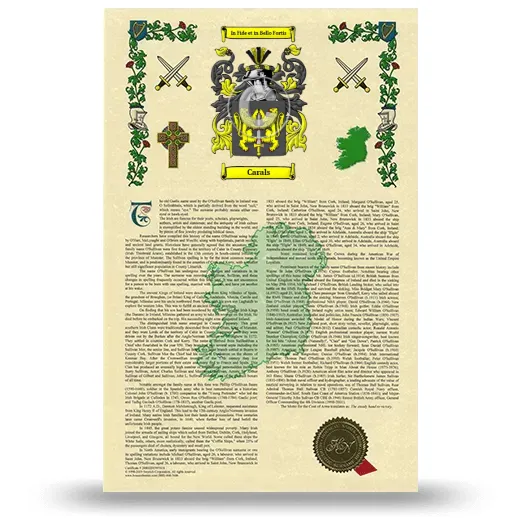 Carals Armorial History with Coat of Arms