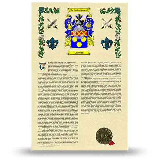 Carreau Armorial History with Coat of Arms