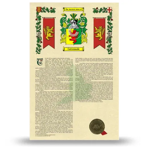 Cattermole Armorial History with Coat of Arms