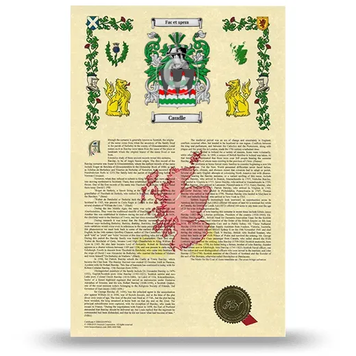 Caudle Armorial History with Coat of Arms