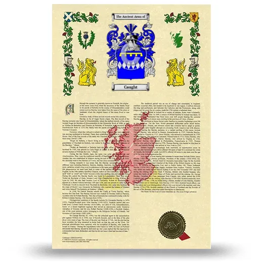 Caught Armorial History with Coat of Arms