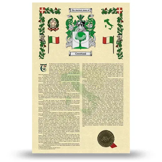 Cerretani Armorial History with Coat of Arms