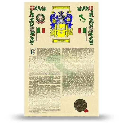 Chiappini Armorial History with Coat of Arms
