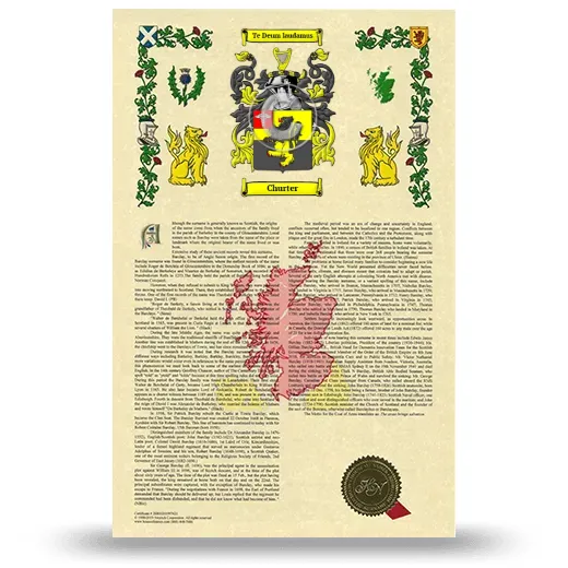 Churter Armorial History with Coat of Arms