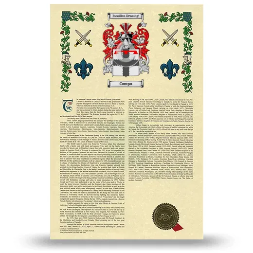 Compo Armorial History with Coat of Arms