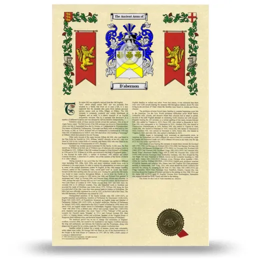 D'abernon Armorial History with Coat of Arms