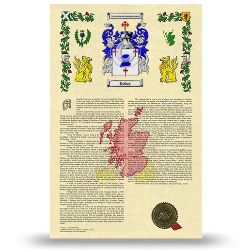 Dobay Armorial History with Coat of Arms