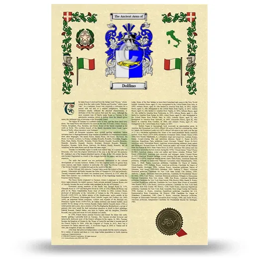 Dolfino Armorial History with Coat of Arms