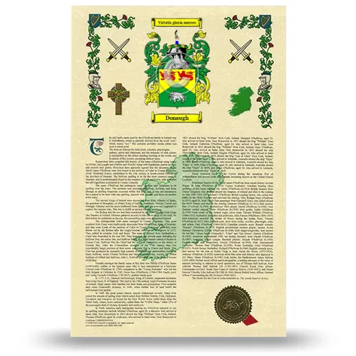 Donaugh Armorial History with Coat of Arms