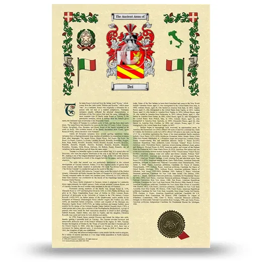 Dri Armorial History with Coat of Arms