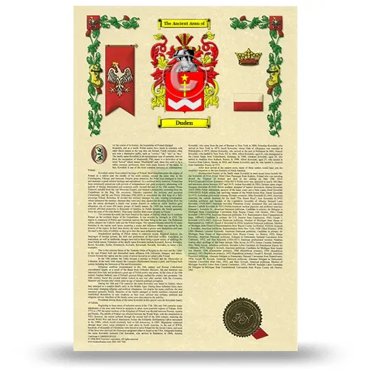 Duden Armorial History with Coat of Arms