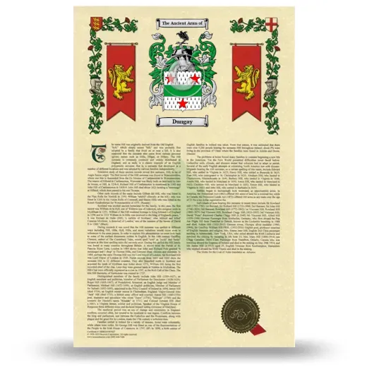 Dungay Armorial History with Coat of Arms