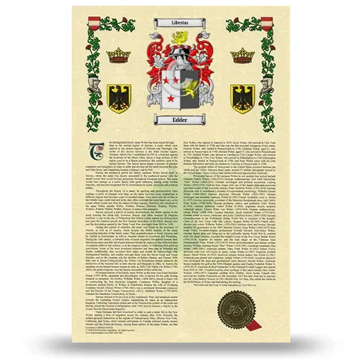 Edder Armorial History with Coat of Arms