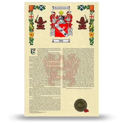 Edey Armorial History with Coat of Arms